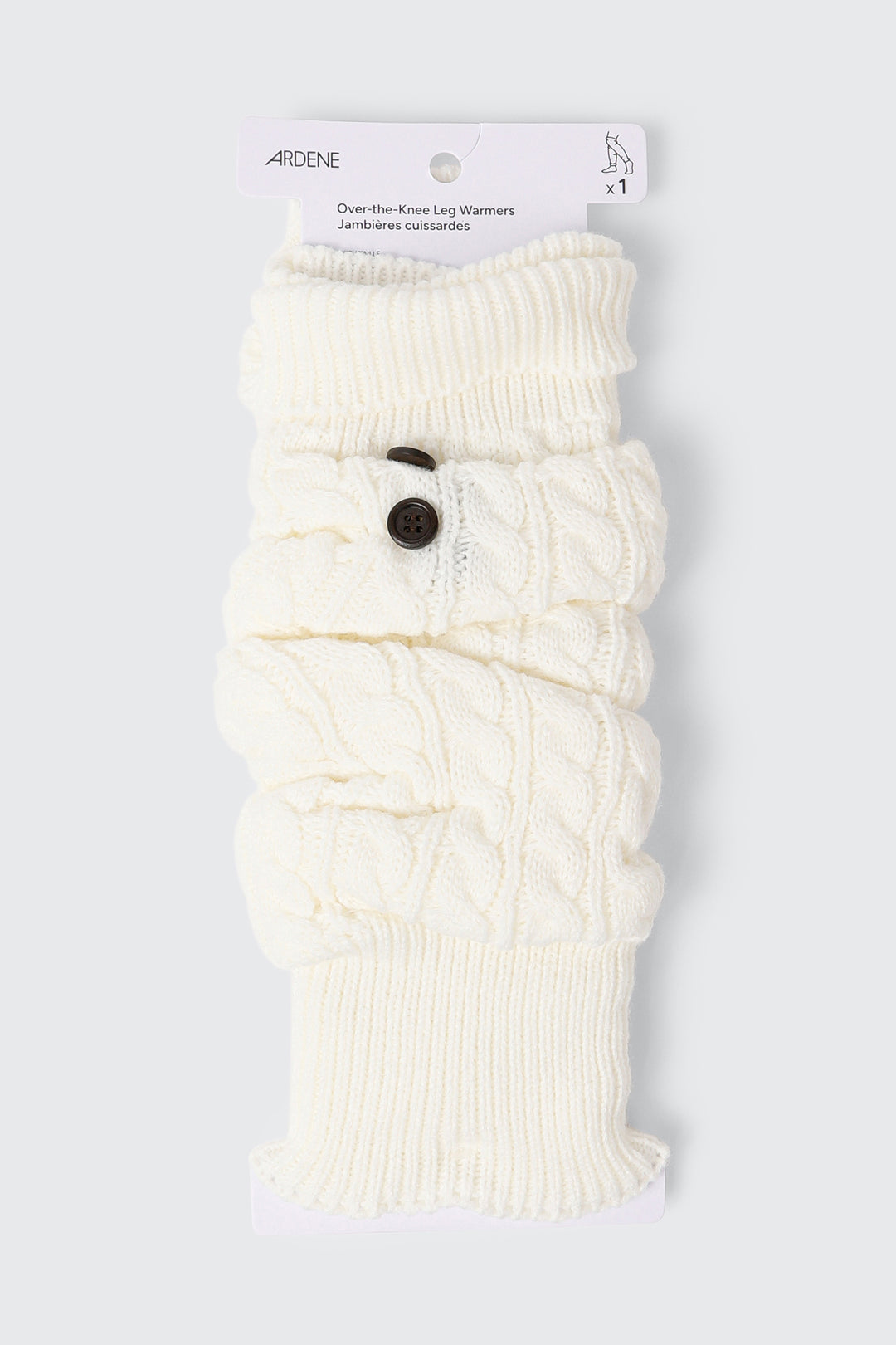 Cable Knit Button Leg Warmers