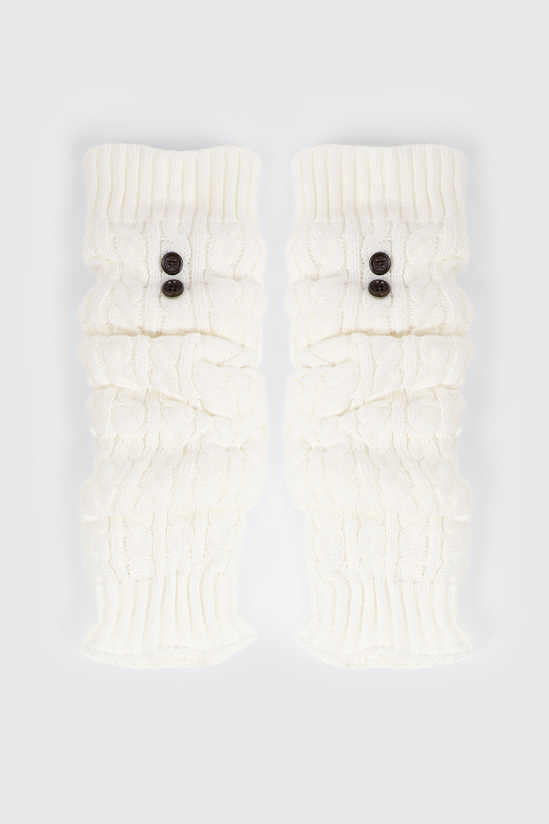 Cable Knit Button Leg Warmers