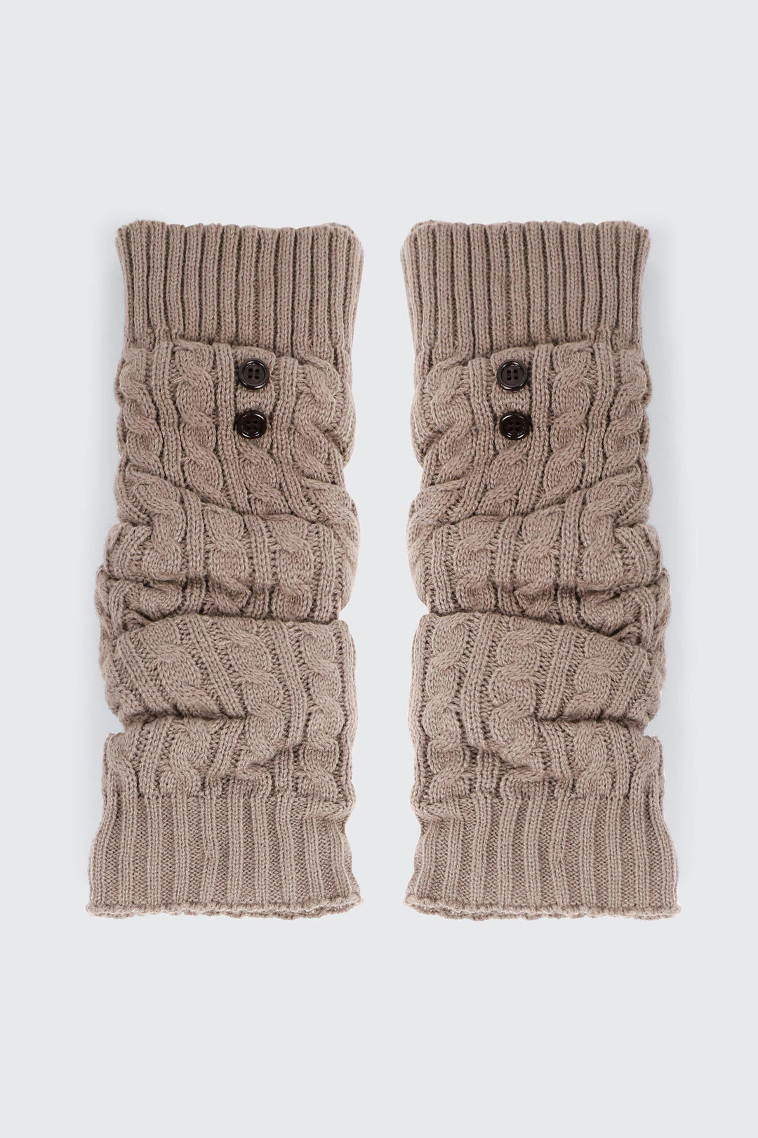 Cable Knit Button Leg Warmers