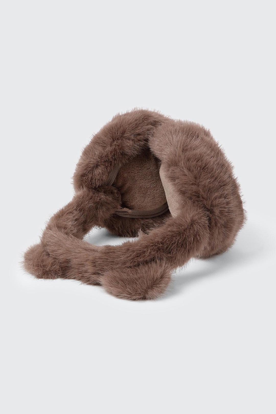 Cache-oreilles en fausse fourrure ourson