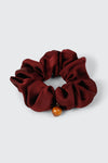 Natural Bead Charm Scrunchie