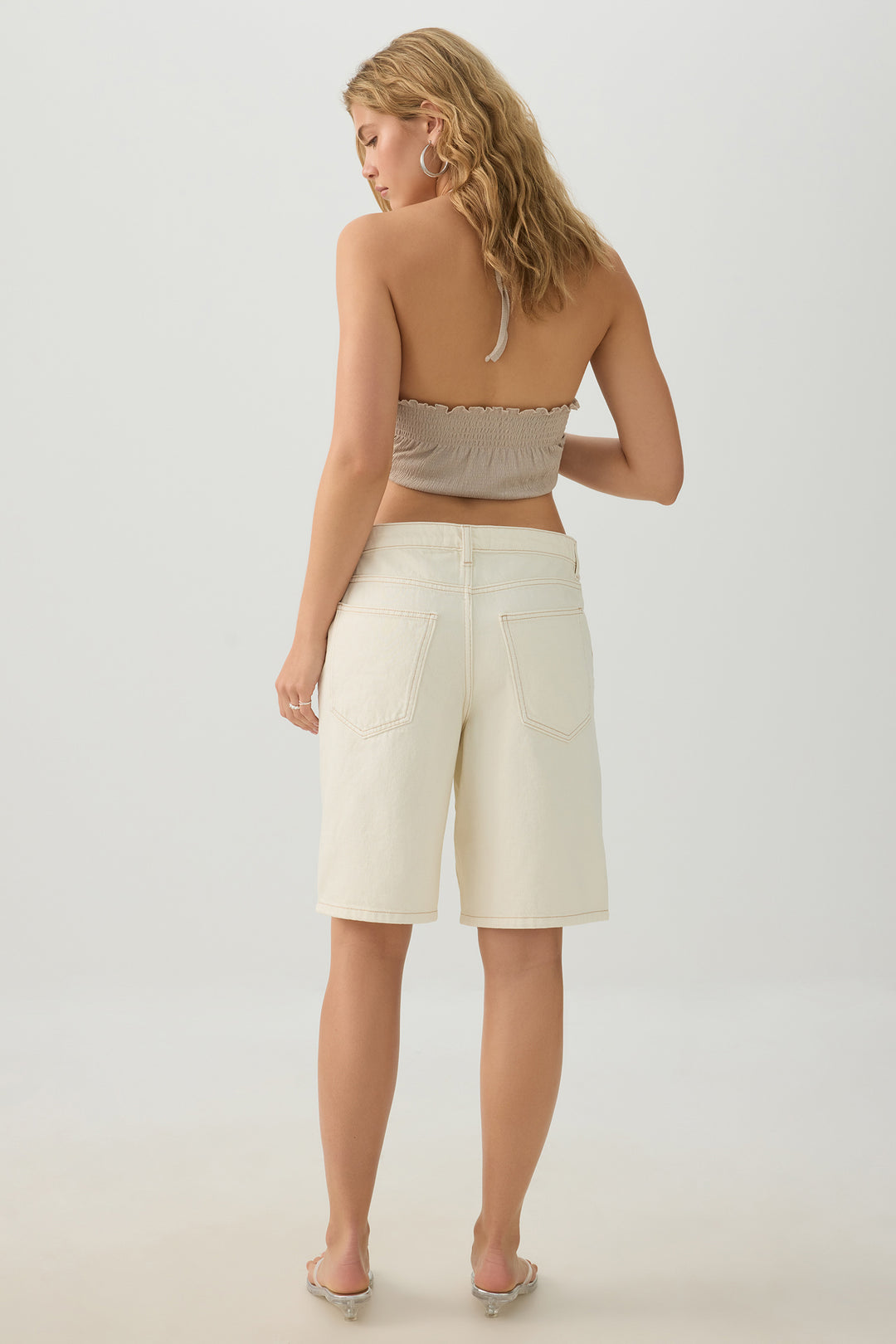 Low Rise Rigid Denim Jorts