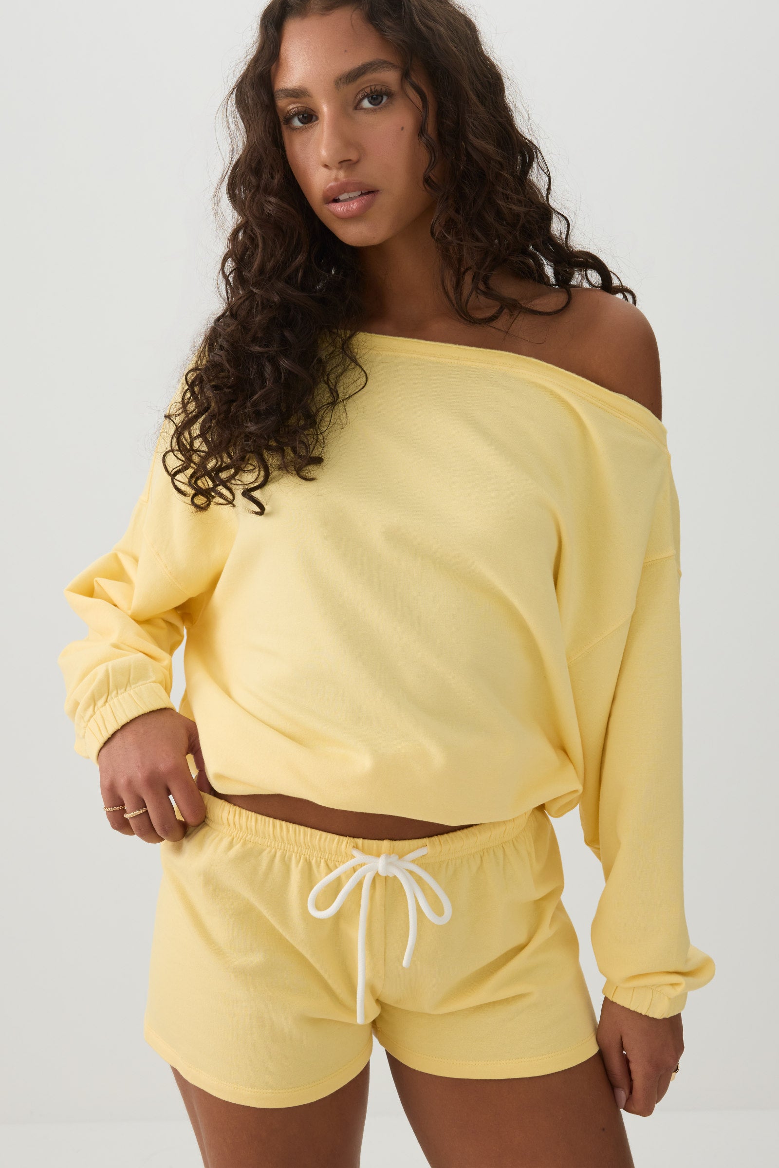 Contrast Drawcord Knit Shorts | Ardene
