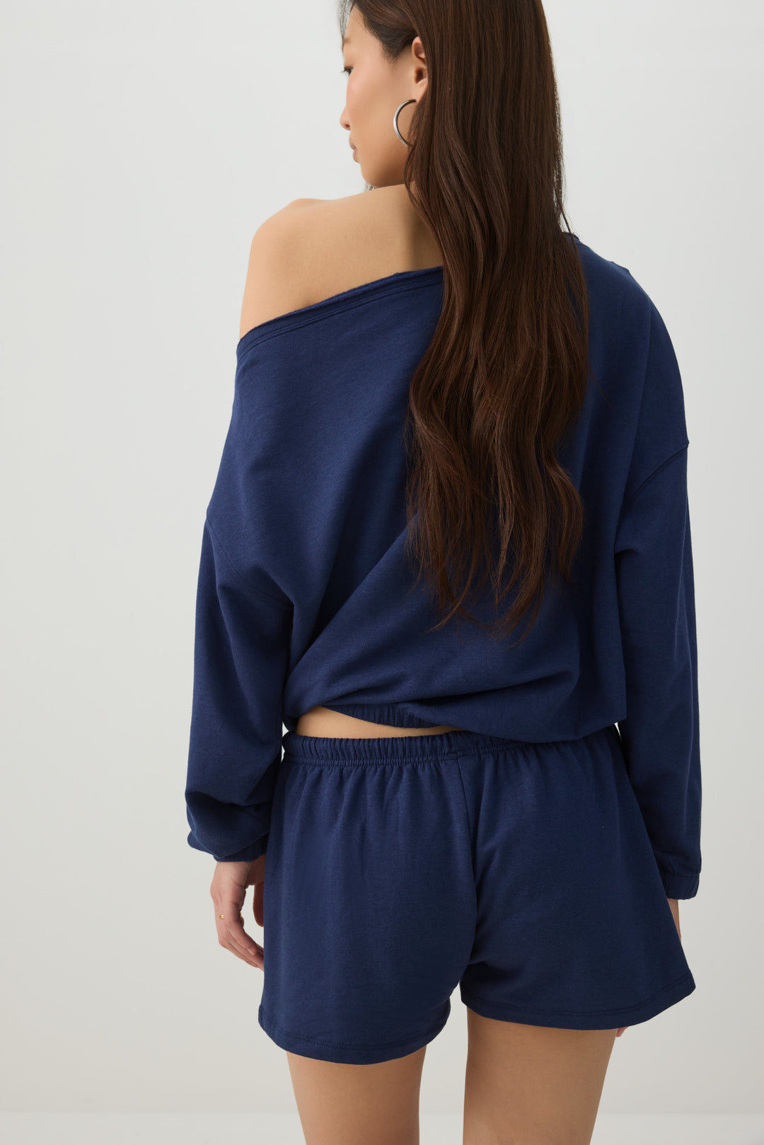 Short en tricot à cordon contrastant