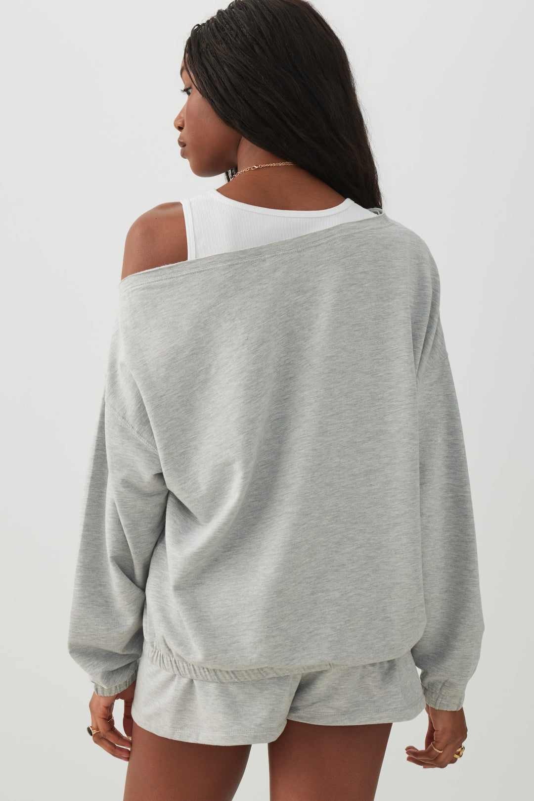 Off Shoulder Oversized Sweatshirt