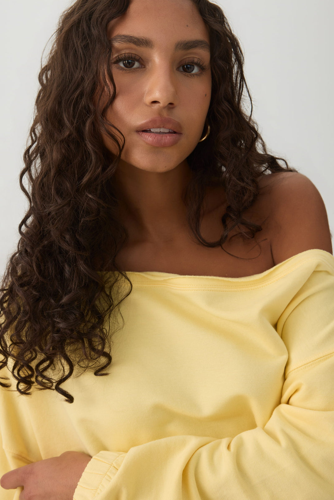 Off Shoulder Oversized Sweatshirt