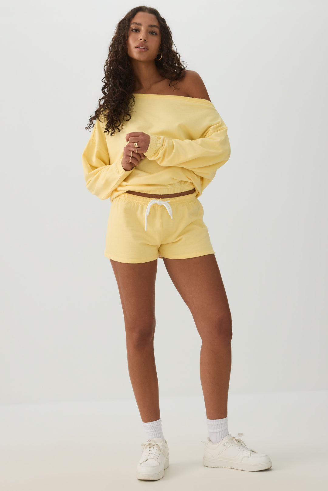 Off Shoulder Oversized Sweatshirt