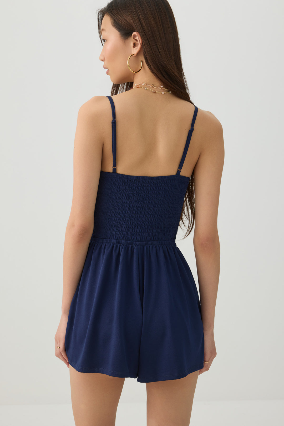 Solid Smocked Romper