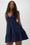 Textured Knit Babydoll Dress