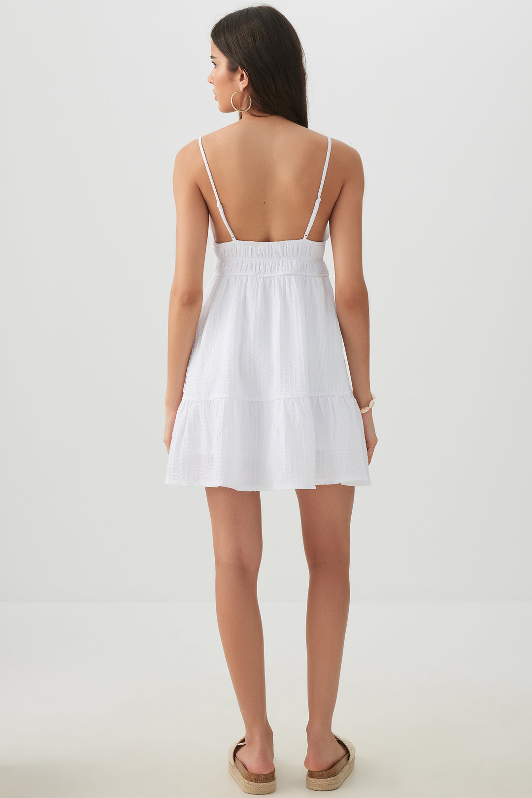 Textured Knit Babydoll Dress