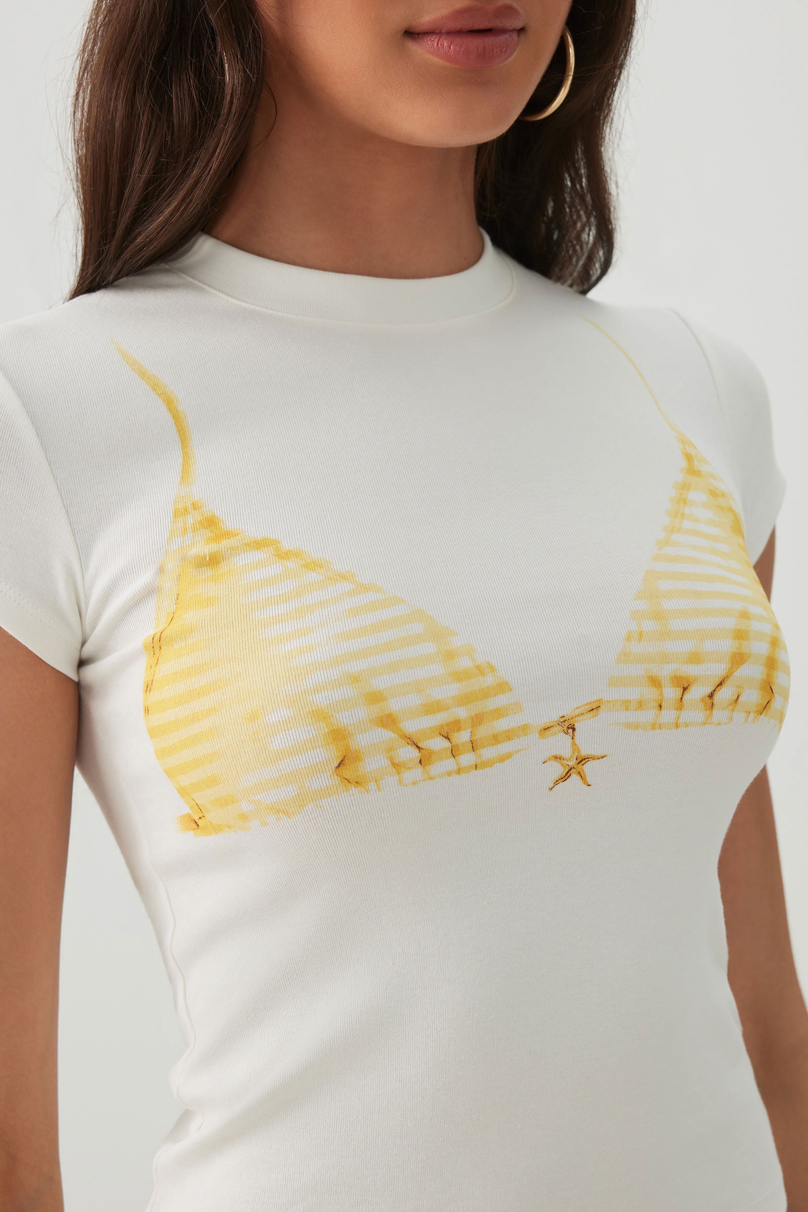 Printed Rib Crop T-Shirt | Ardene