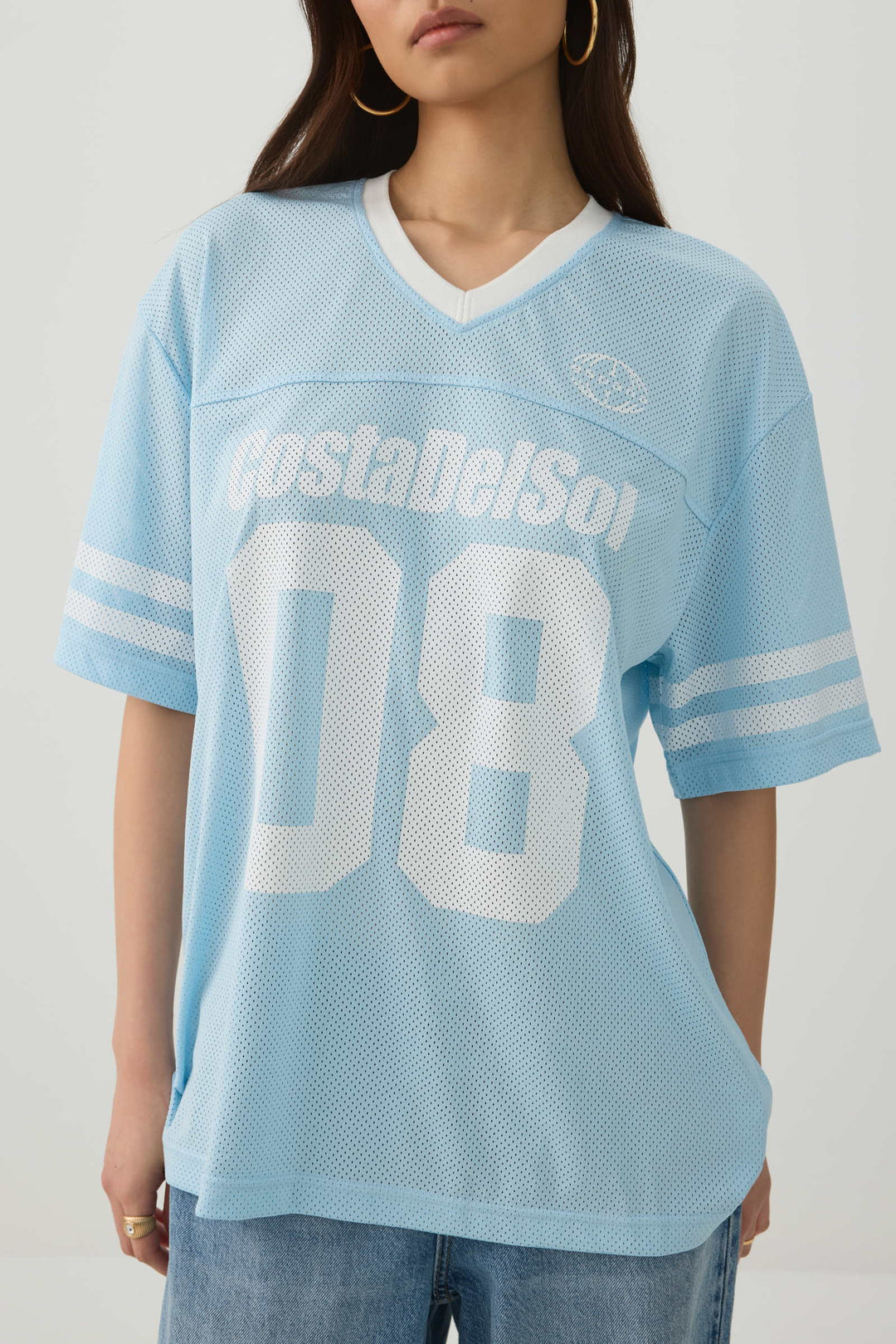 Oversized Football Mesh T-Shirt