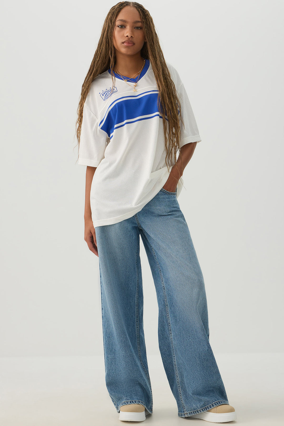 Oversized Football Mesh T-Shirt