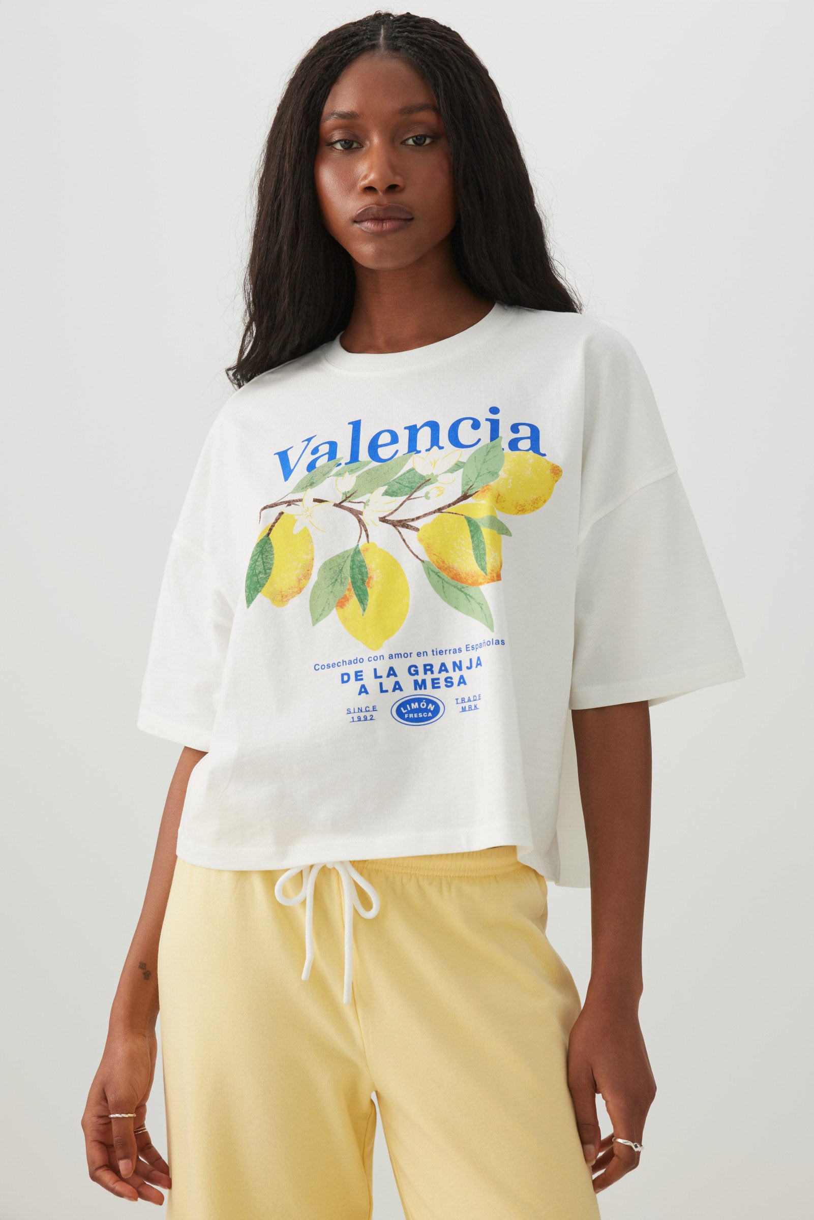 Lemon Print Drop Shoulder T-Shirt | Ardene