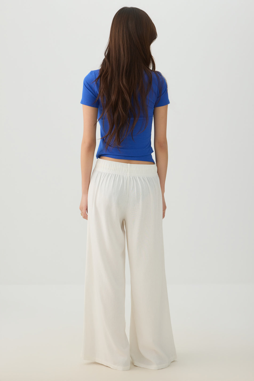 High Rise Linen Blend Pants