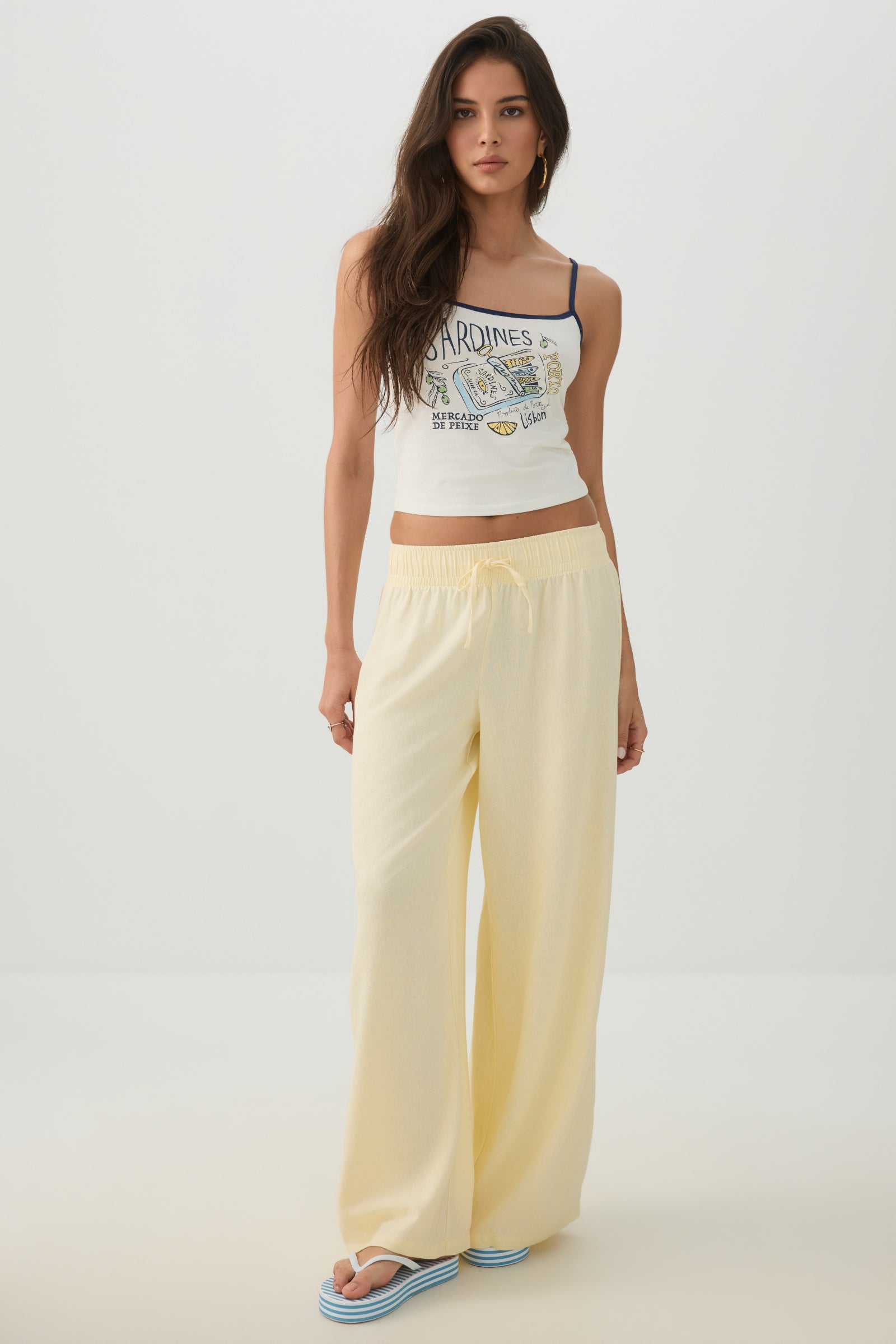High Rise Linen Blend Pants | Ardene