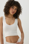 Camisole courte côtelée sans coutures