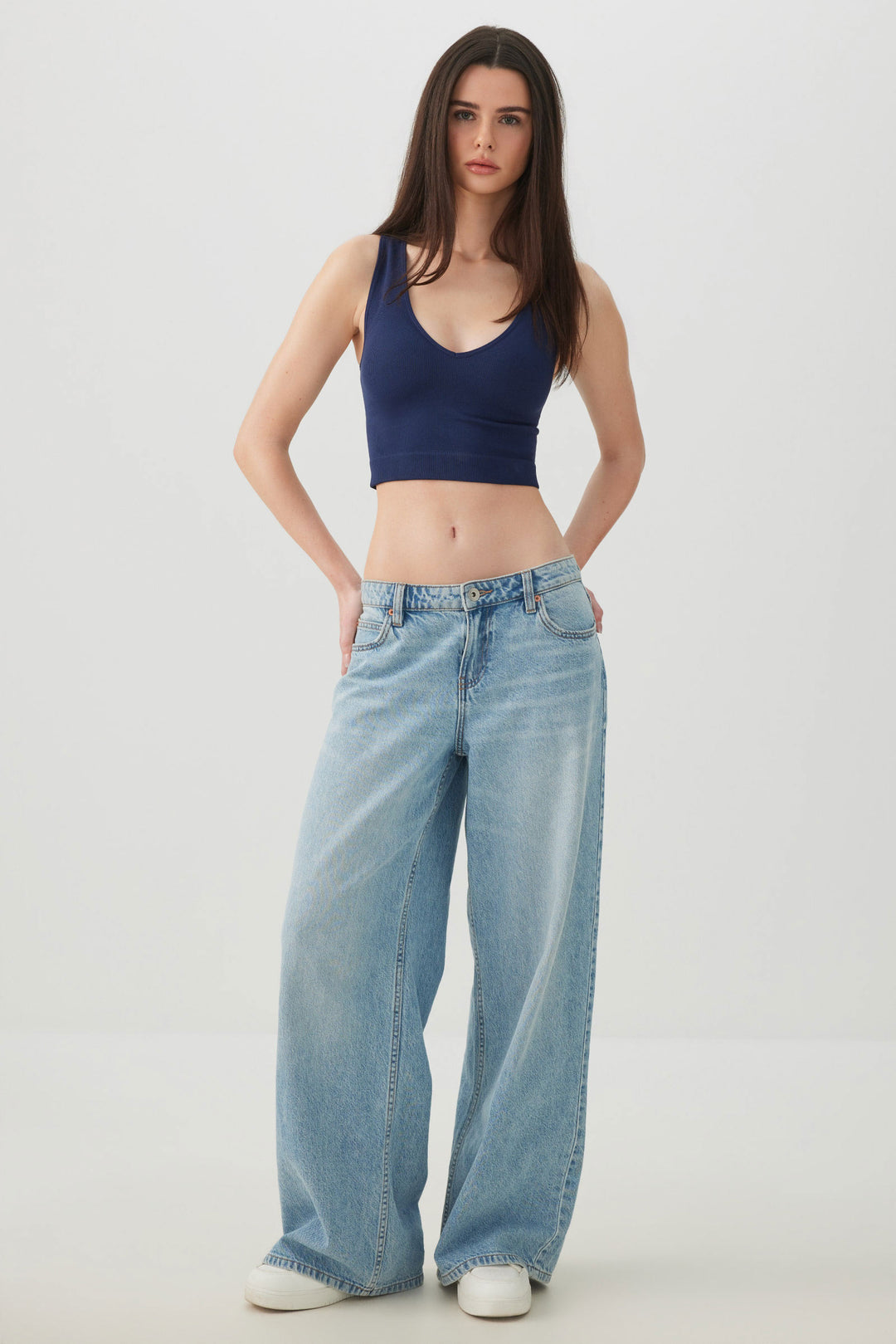 Cropped Rib Seamless Tank Top
