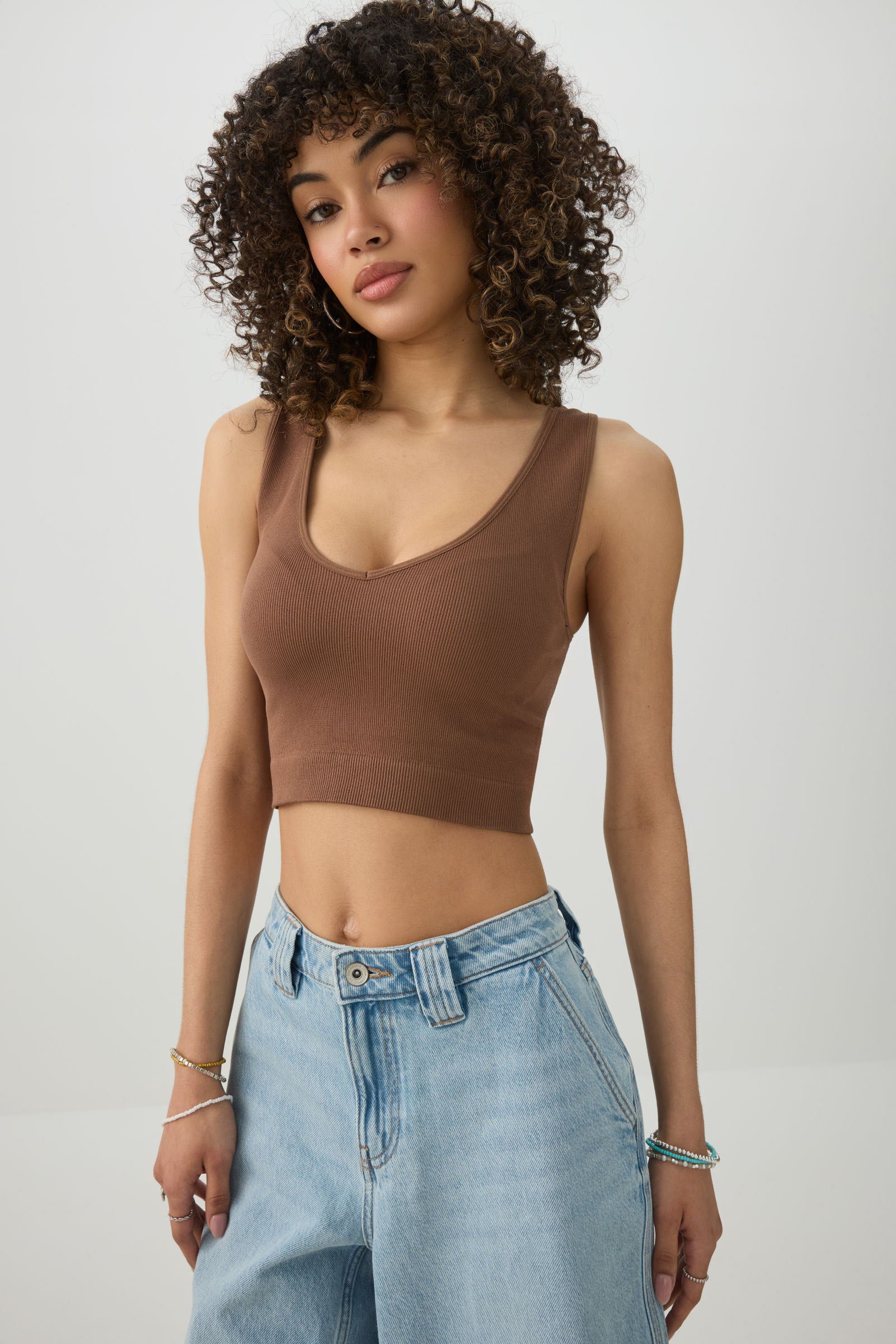 Cropped Rib Seamless Tank Top | Ardene