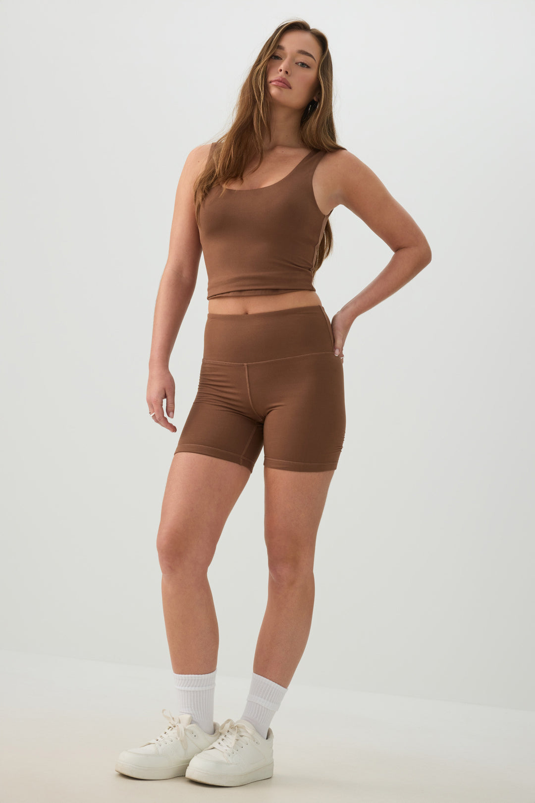 Crop Tank Top With Built In Bra