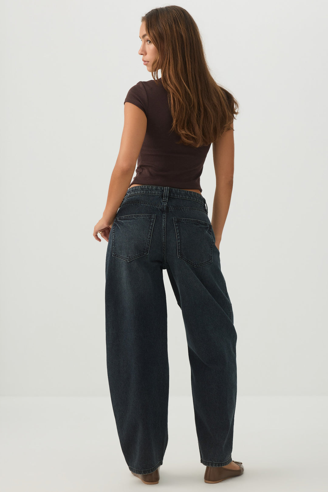 The Indie Fit High Rise Barrel Jean