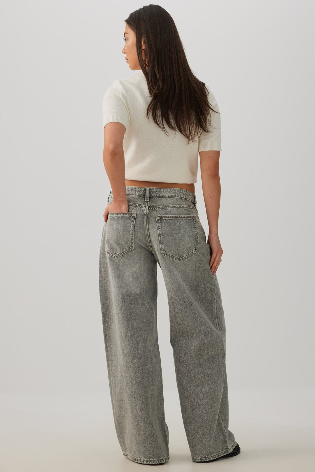 The Off-Duty Fit Low Rise Wide Leg Jean