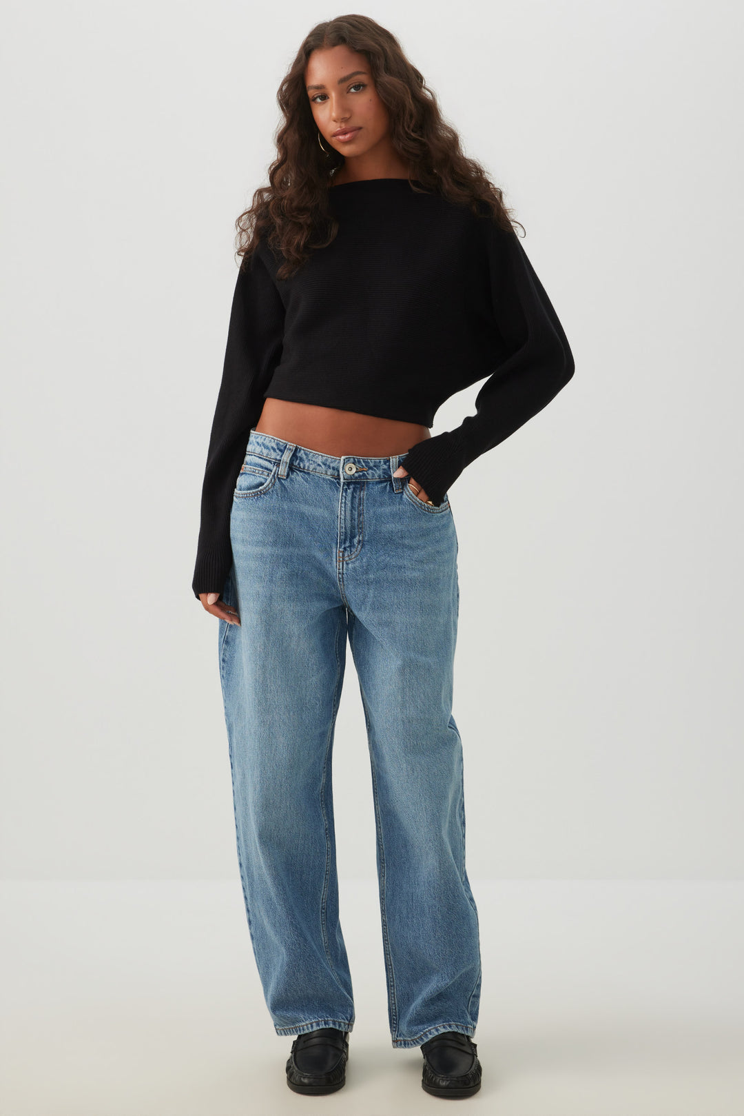 Jeans ample et taille mi-haute coupe Muse