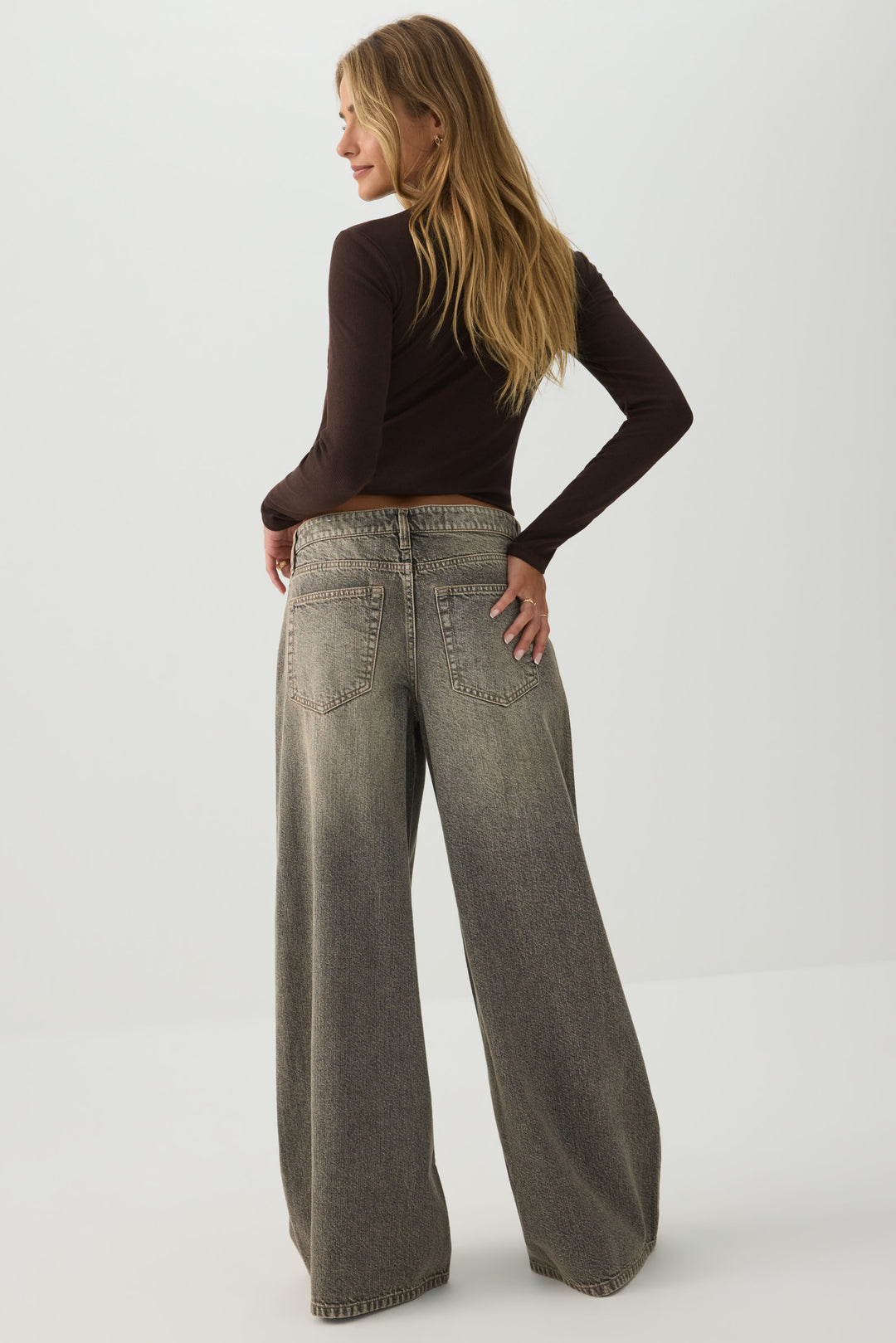 The Slacker Fit Low Rise Super Wide Leg Jean