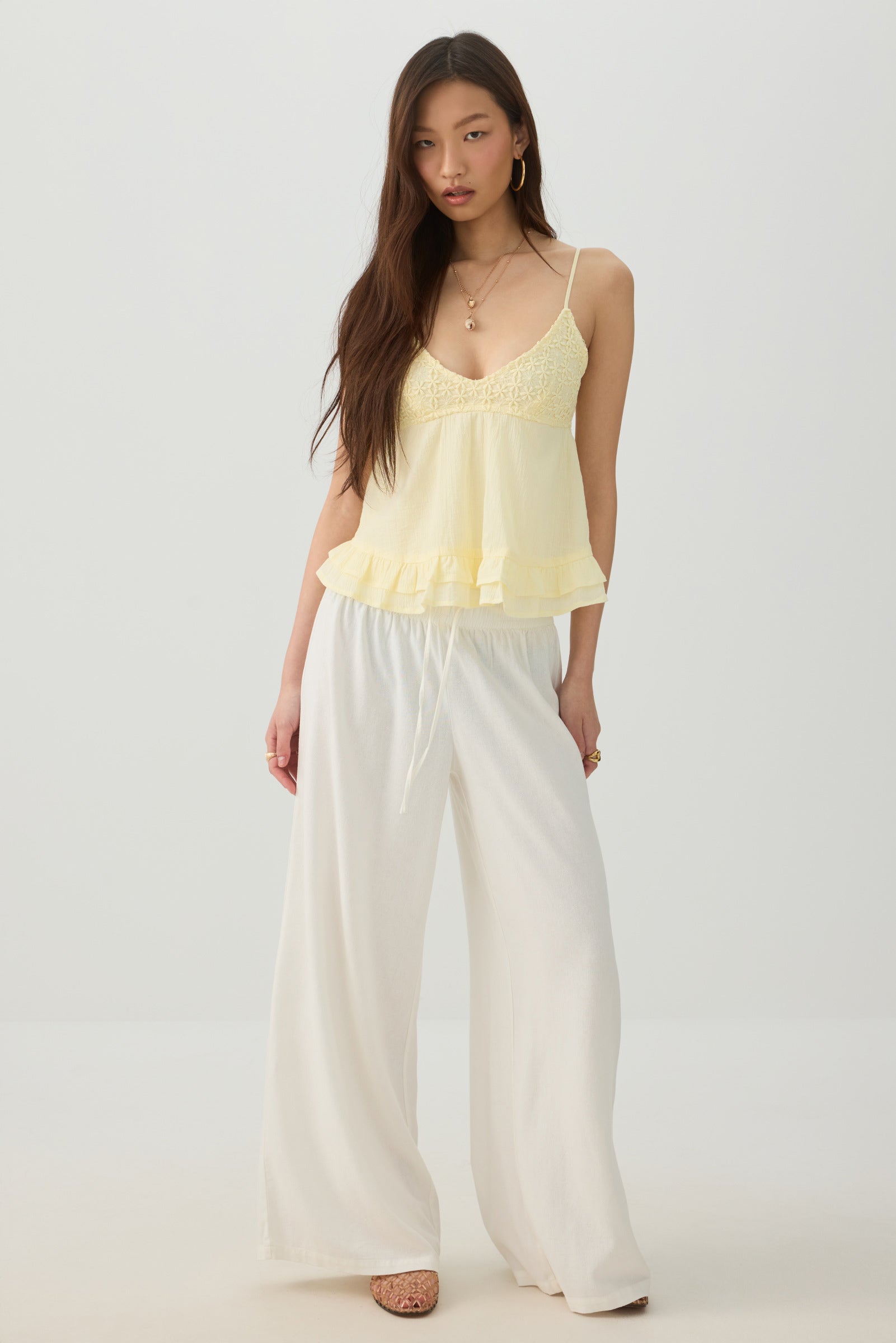 Crochet Bust Babydoll Tank Top | Ardene