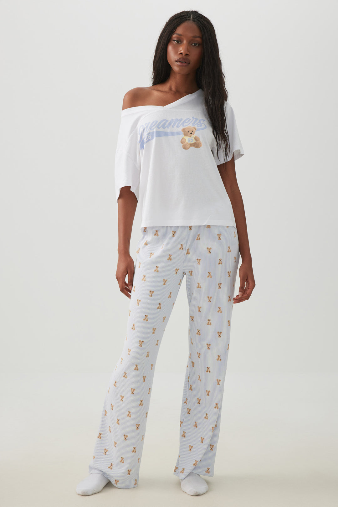 Oversized V-Neck PJ T-Shirt