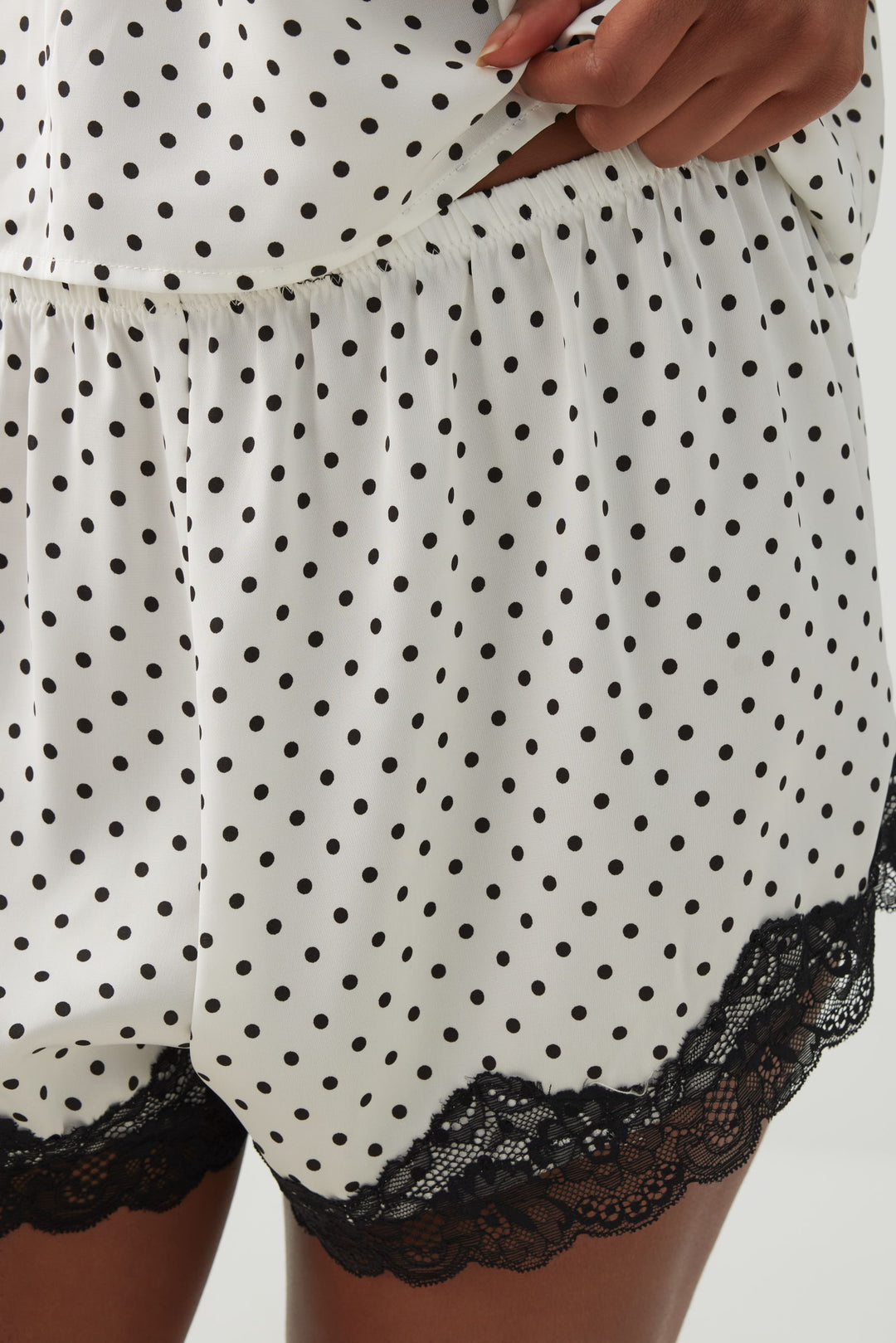 Polka Dot Sateen Sleepwear Set