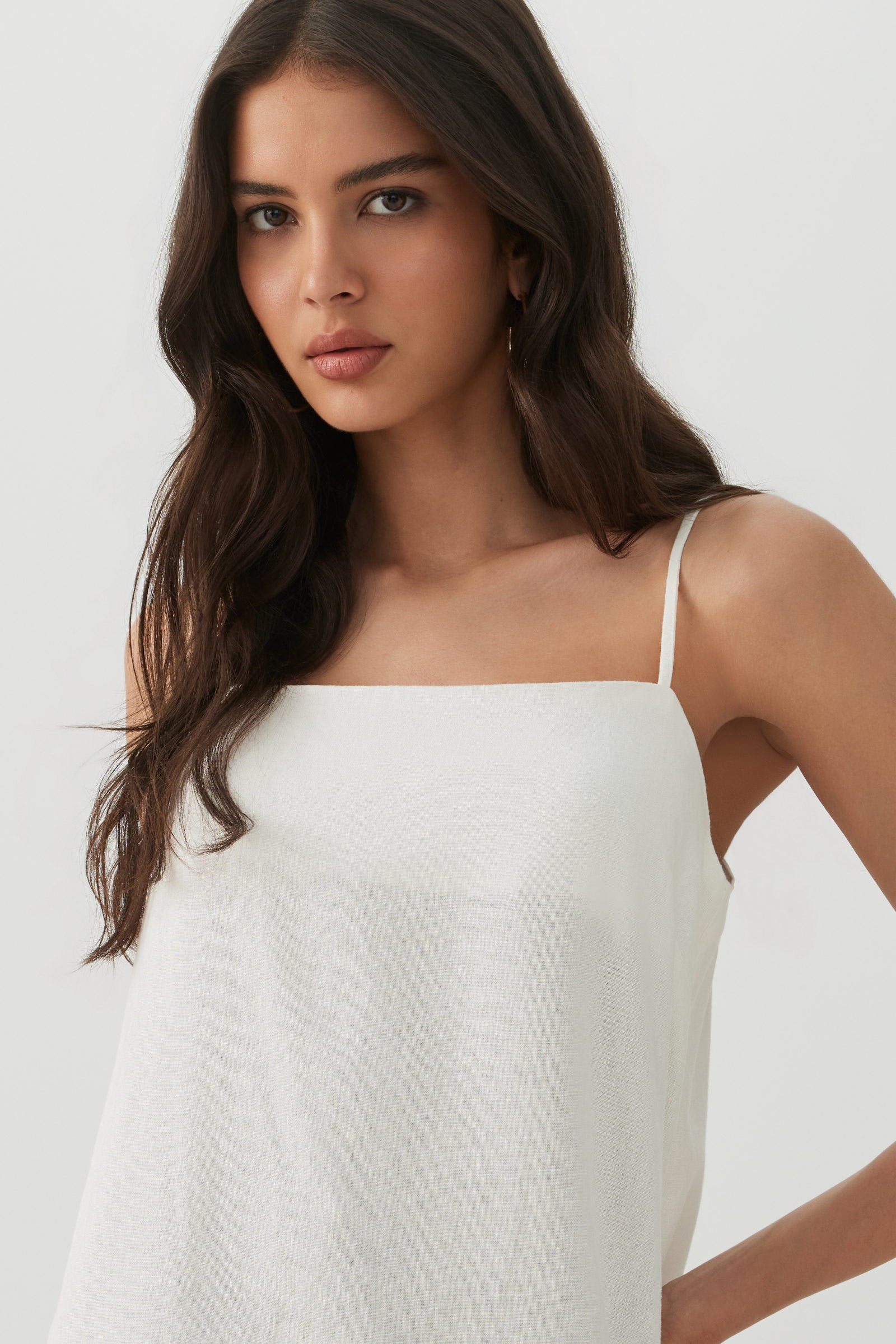 Linen Blend Tunic Tank Top | Ardene