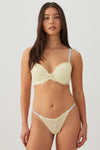 Culotte tanga en dentelle deux tons