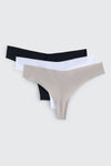 Lot de 3 tangas invisibles