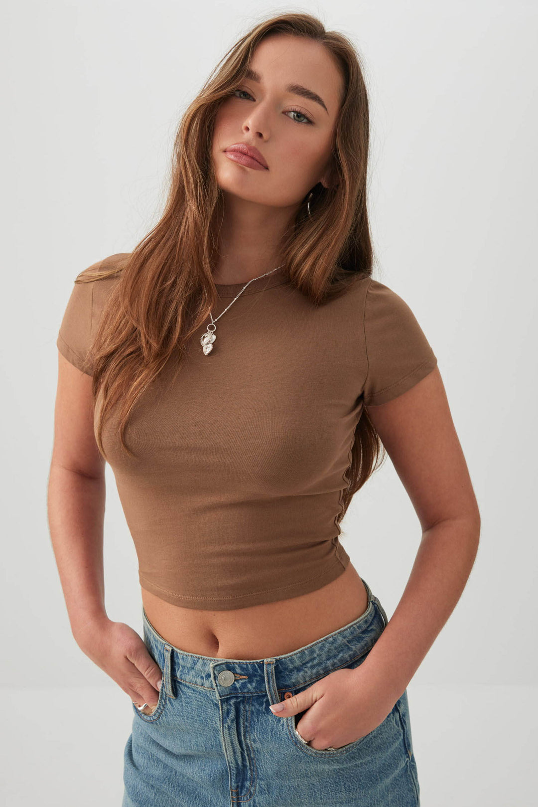 Basicore™ Fitted Crop T-Shirt