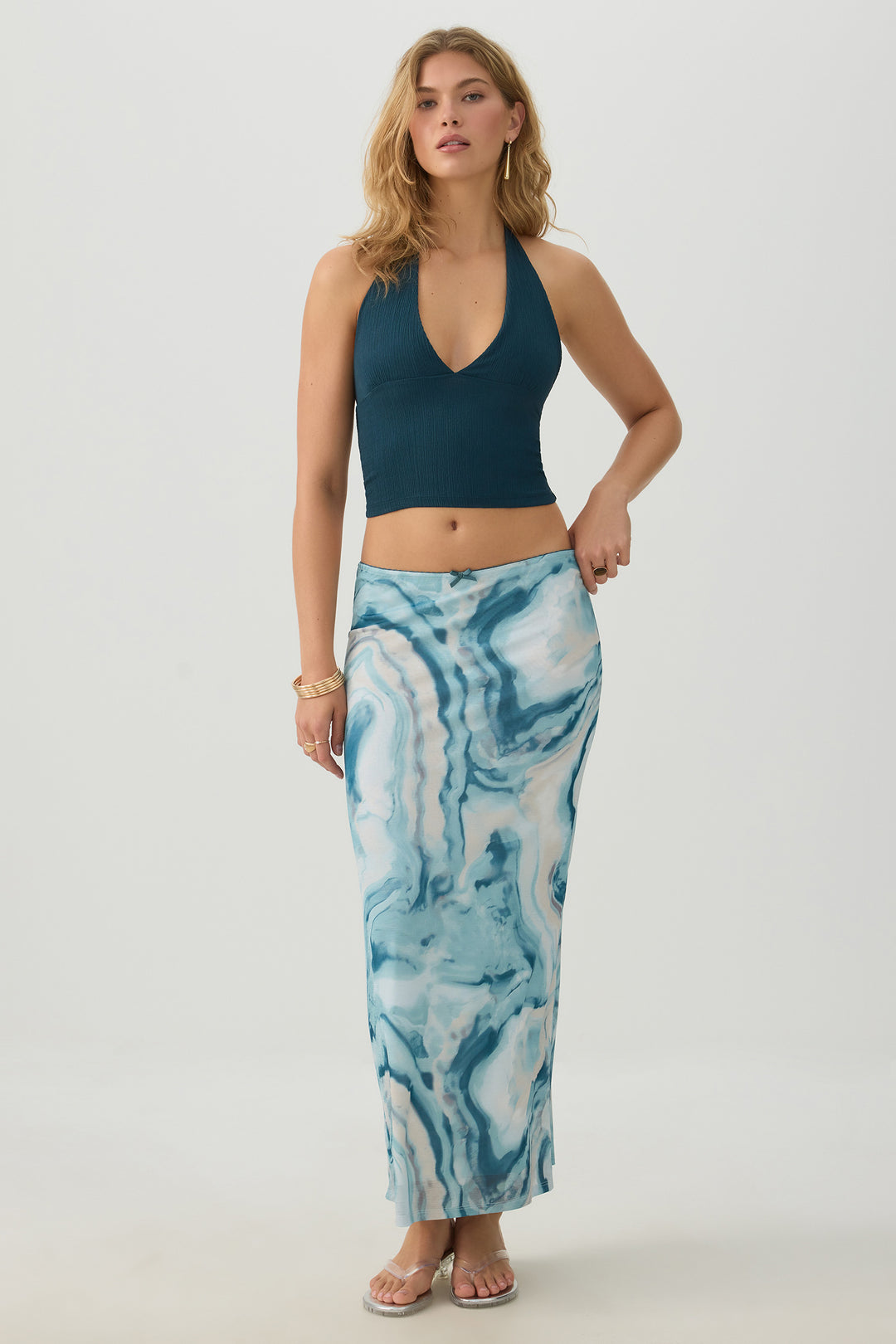 Mesh Maxi Skirt