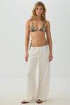 Wide Leg Seersucker Pants