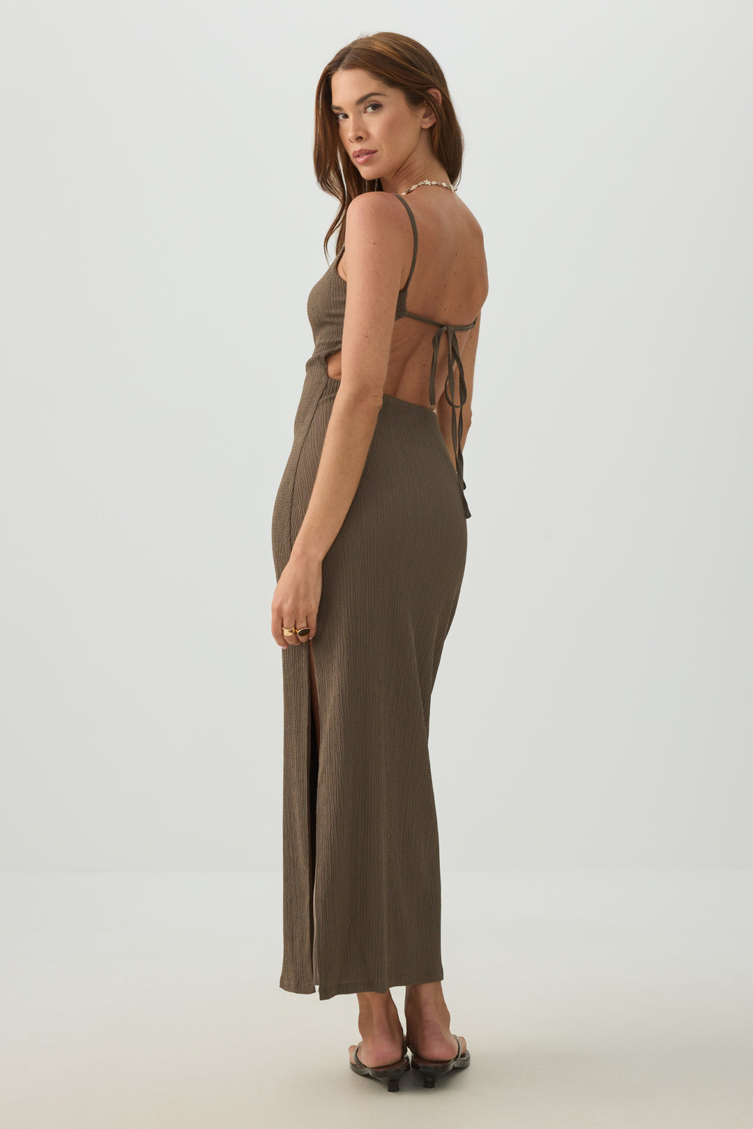 Open back Bodycon Midi Dress