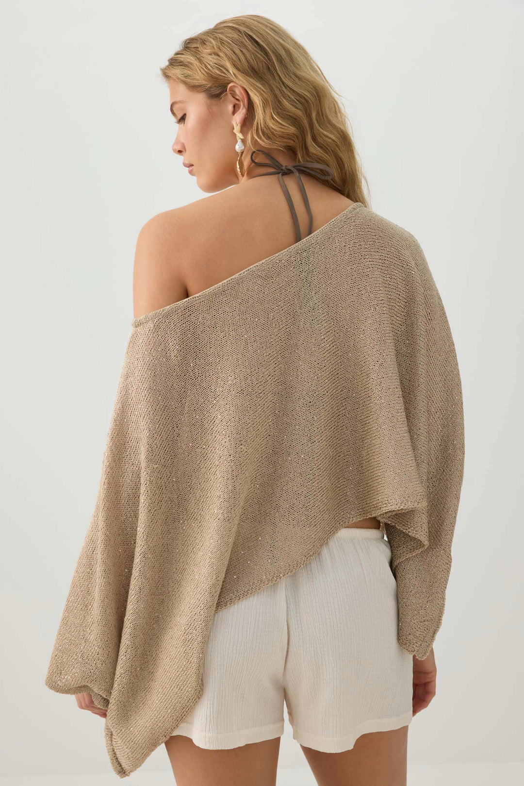 Cropped Sweater Cape
