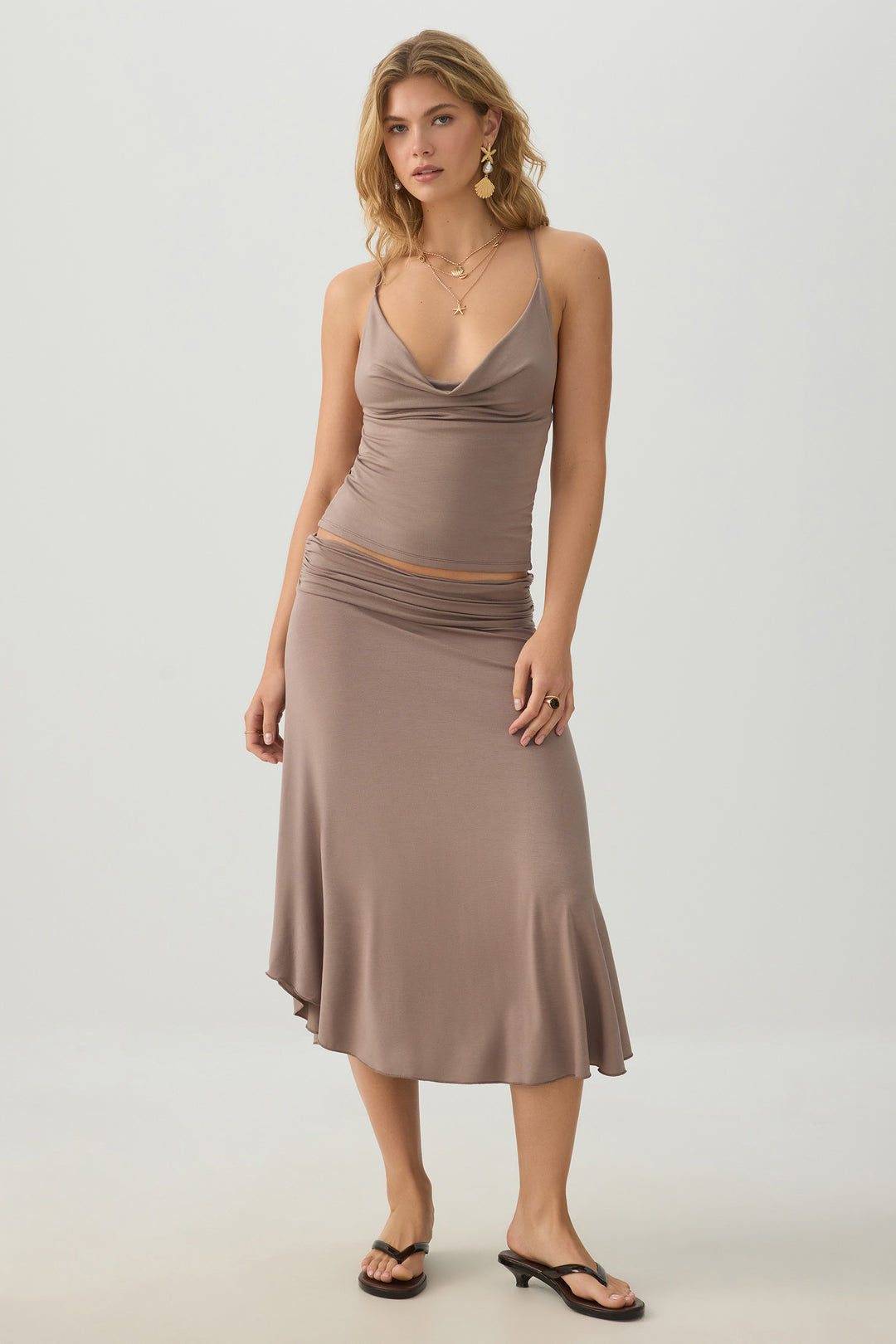 Midi Draped Skirt