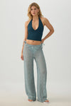 Lace Wide Leg Knit Pants