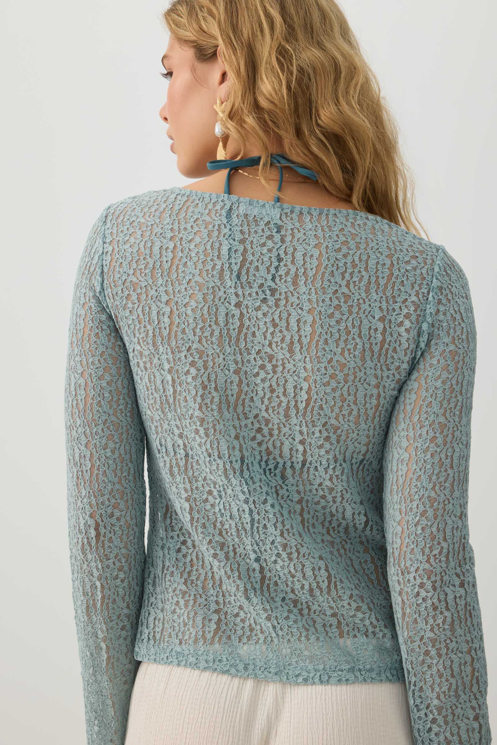 Lace Tie Front Top | Ardene