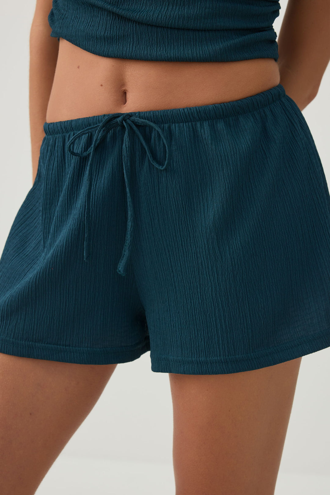 Flowy Seersucker Shorts