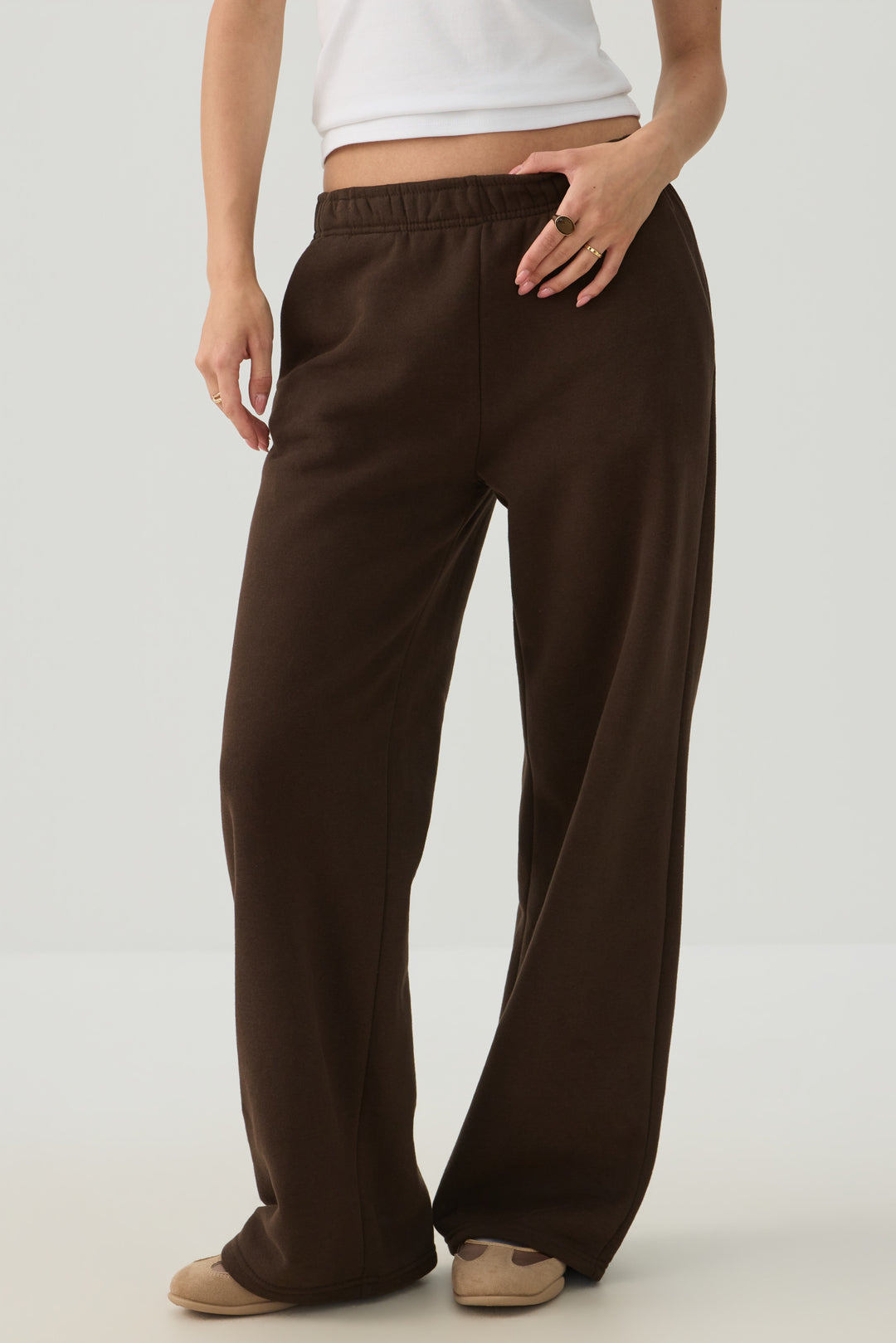 Pantalon jambe droite en Molleton MADESOFT™