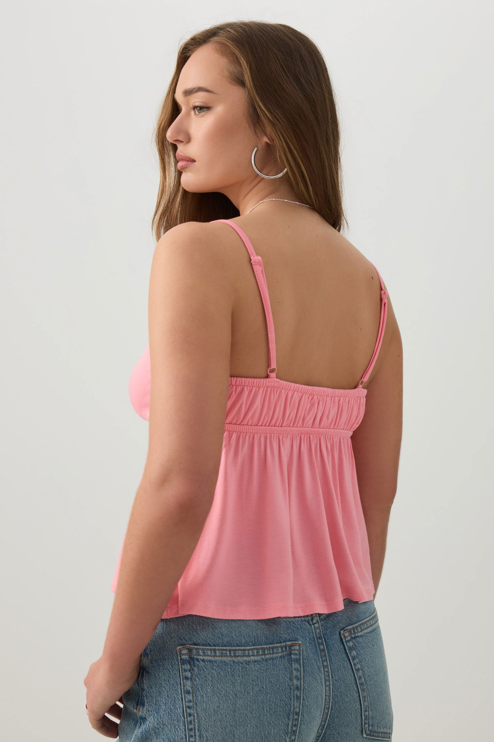 Tie Front Babydoll Tank Top | Ardene