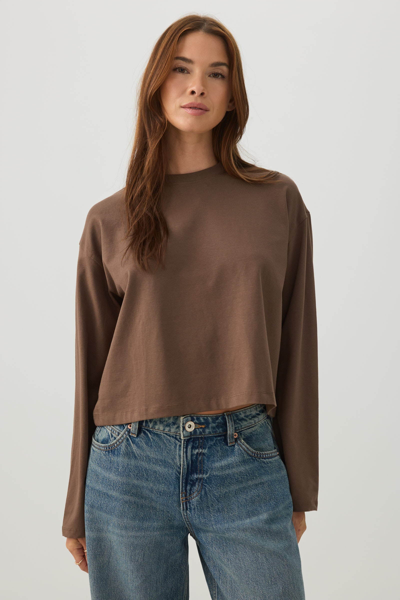 Basicore™ Boxy Long Sleeve T-Shirt | Ardene