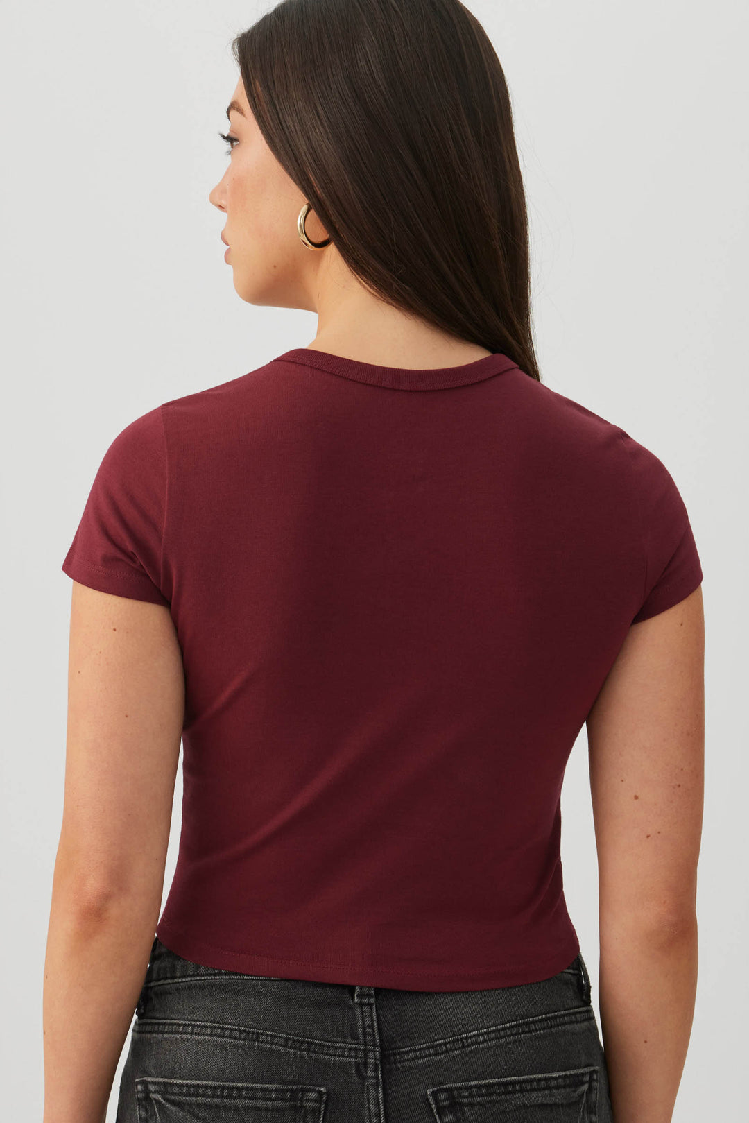 Basicore™ Crop Cap Sleeve T-Shirt