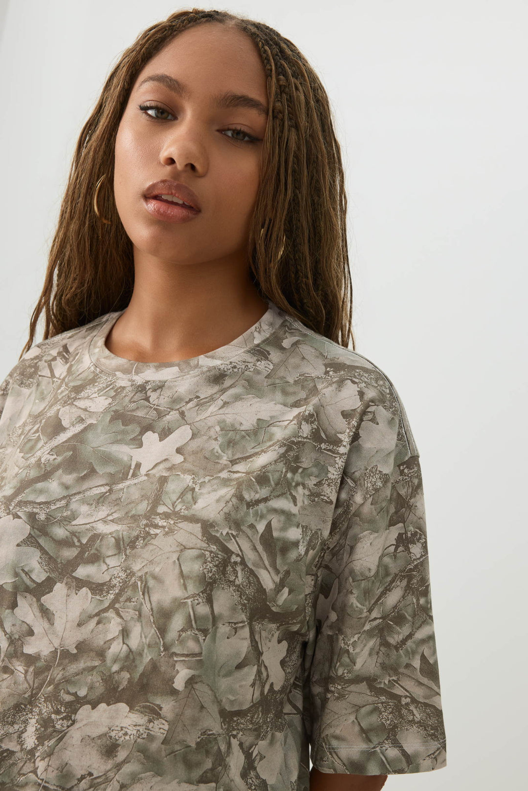 T-shirt ample feuillage