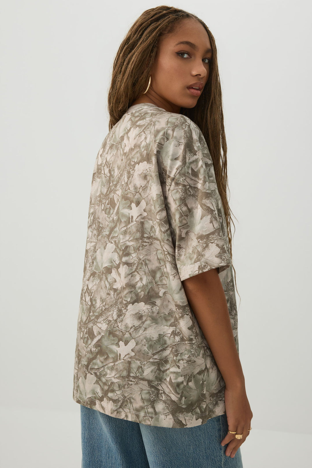 T-shirt ample feuillage