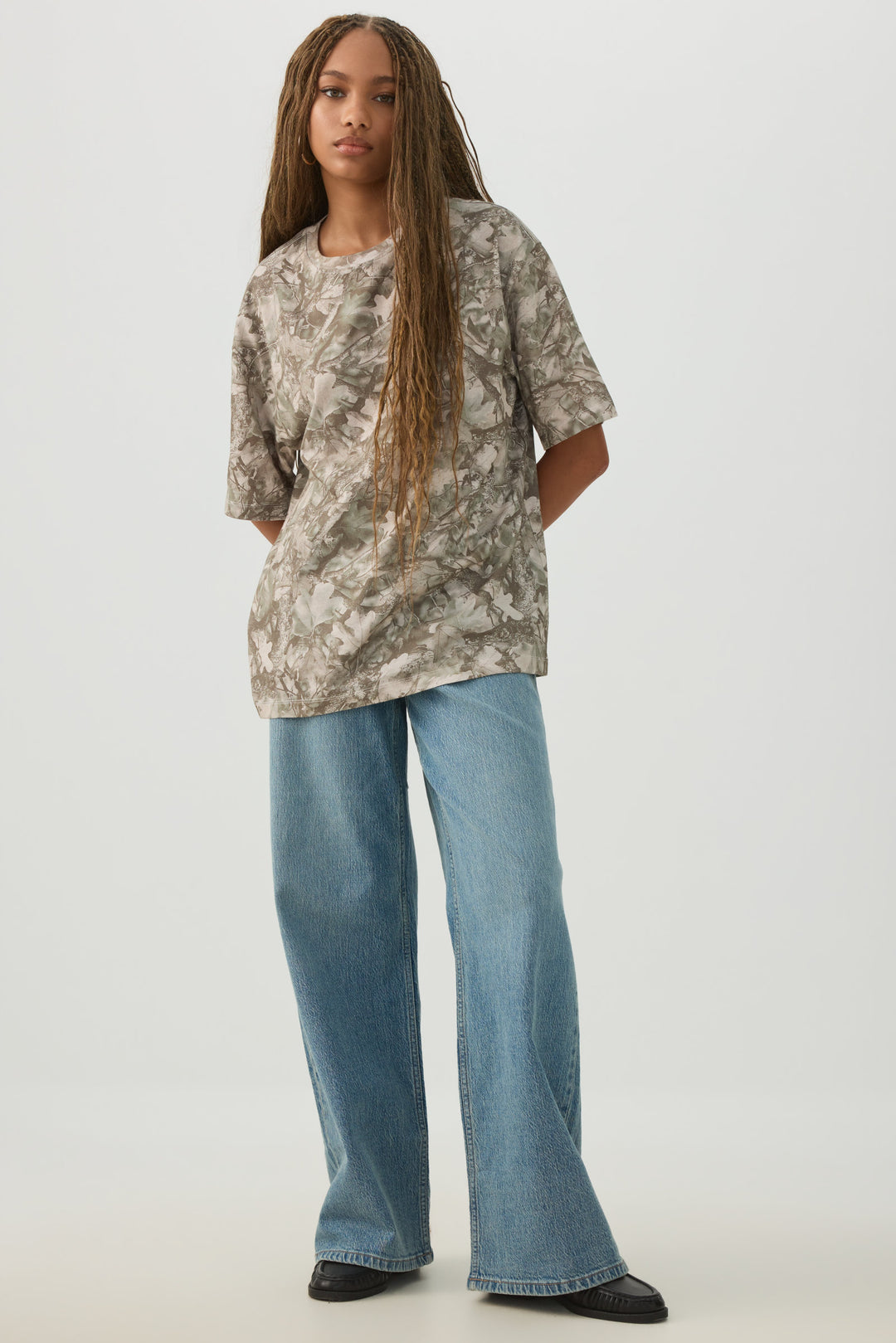 T-shirt ample feuillage